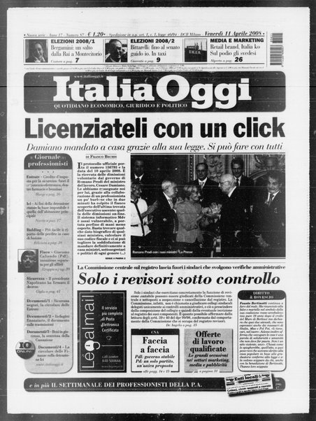 Italia oggi : quotidiano di economia finanza e politica